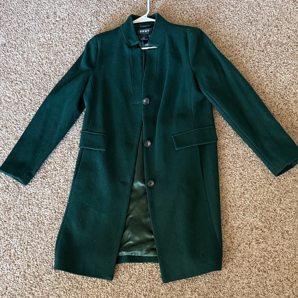 DKNY Dark Green Trench Coat